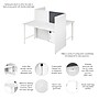 Bush Business Furniture Hustle 60"W 2 Person Back to Back Cubicle Panel Workstation, White (HUS032WH)~#|#~05D0D653-A71A-4C91-A93A314FBEE980B8_sc7