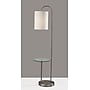 Adesso Amira 64"H Brushed Steel Floor Lamp with Drum Shade (4062-22)~#|#~05D1C625-369F-4FC5-9C10BB1A79D4463C_sc7