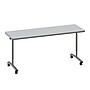 Correll 72"W x 30"D Adjustable Foldable Rectangular Training Room Table, Laminate, With Wheels, Gray Granite~#|#~05D395BF-2BA7-4D82-A3B0DD4DE05CF74C_sc7