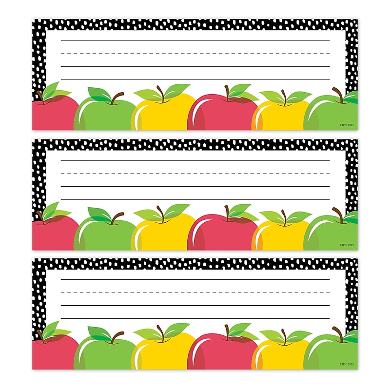 Creative Teaching Press Apple Time School Name Plates, 9.5" x 3.25", 36/Pack, 3 Packs/Bundle (CTP11029-3) image 1