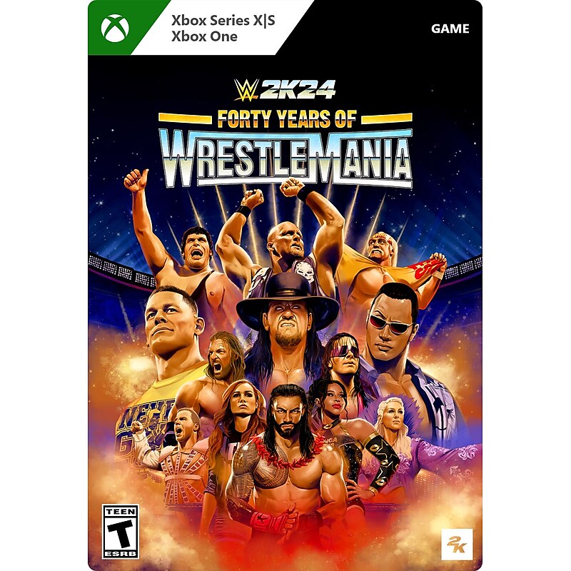 WWE 2K24 Forty Years of WrestleMania Edition, Xbox Series X|S, Xbox One (Digital) image 1