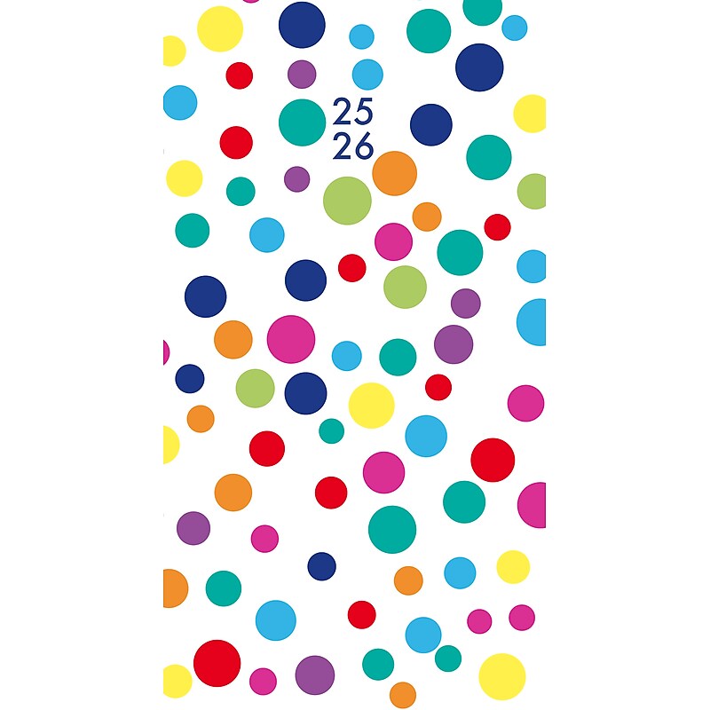 2025-2026 Willow Creek Happy Dot 3.5" x 6.5" Calendar Year Yearly, Paperboard Cover (47002) image 1