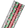JAM Paper Christmas Wrapping Paper, 25 Sq. ft. x 30", Red Ho Ho Ho Santa Set, 4 Rolls/Pack (165F4reHoS)~#|#~05E690B3-BC56-4AE8-B624C3F147582EB8_sc7