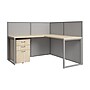 Bush Business Furniture Easy Office L Shaped Cubicle Desk with Drawers, Natural Elm (EOD360SNE-03K)~#|#~05E90E8A-8124-4E0E-B5227E117E7EFC8A_sc7