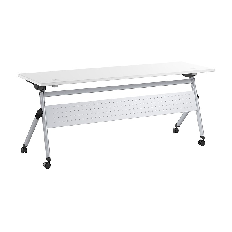 Bush Business Furniture Envision 72"W Foldable Training Room Table, White (NVS010WH) image 1