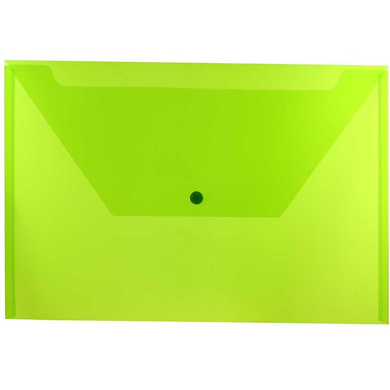 JAM Paper Premium Plastic Document File, 1 Pocket, Legal, Lime Green, 3/Pack (219S0lix3) image 1