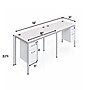 Boss Office Products Simple System 66"W Desk with Pedestal, Driftwood, 2/Set (SGSD006-202)~#|#~05F7616D-74AD-442E-8B6E80C91C4D7A1F_sc7