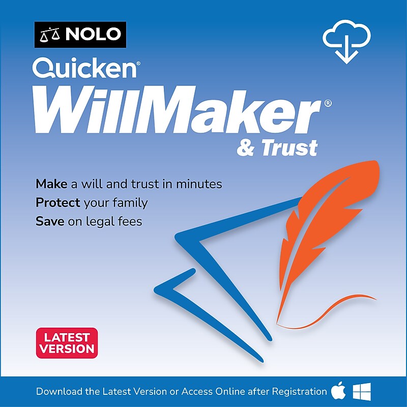 Quicken WillMaker & Trust 2025 for 1 User, Windows/Mac, Download (IND945800V087) image 1