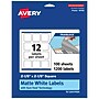 Avery TrueBlock Square Multipurpose Labels, 2-1/8" x 2-1/8", White, 1200/Box (94105)~#|#~05FB8B17-5DA7-4D69-AF4171241CBBDAD0_sc7