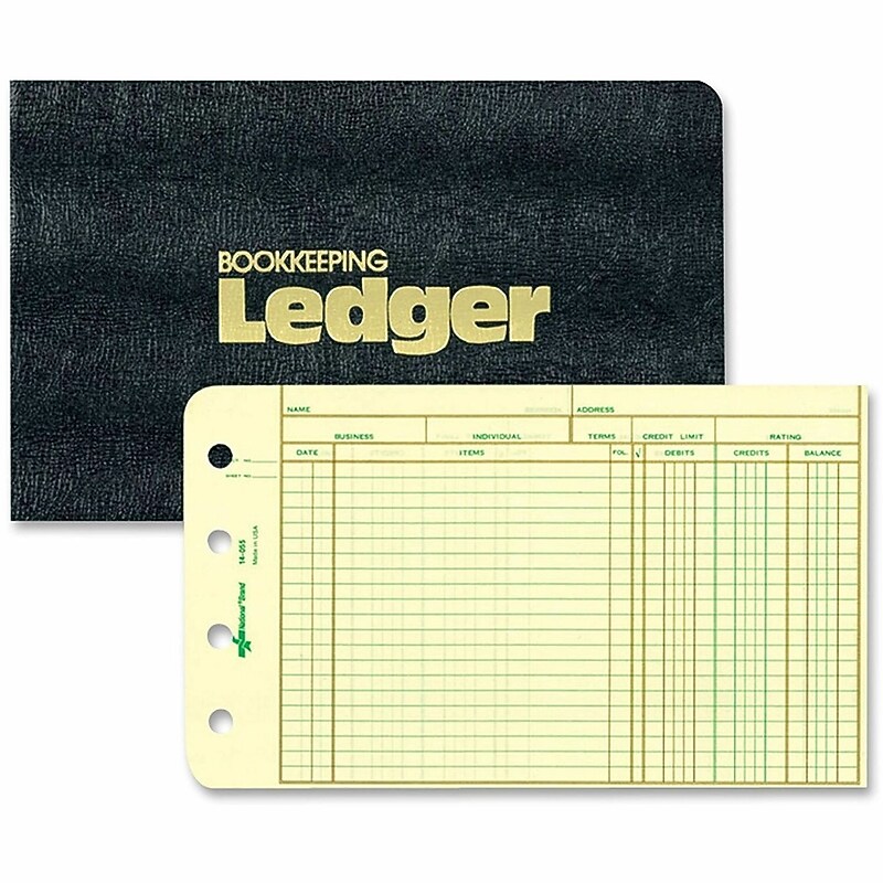 Rediform Ledger Outfit Data Binder, 5" x 8.5", Black (RED63453) image 1