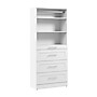 Bestar Florence Collection 36W x 16D Closet System with 4 Drawers, Shaker, White (127605-000017)~#|#~0608E645-6706-4D52-8E8E0CB4E15D85DC_sc7