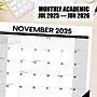 2025-2026 Willow Creek Basic 22" x 17" Academic Monthly Desk Pad Calendar, Black/White (54970)~#|#~060AEDC3-F8AC-4035-A30A2FB69EF5C95D_sc7