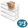 iDESIGN Medium Stackable Plastic Storage Bin, Clear, 3/Pack (70530M3)~#|#~060B0286-EDD7-48FE-99DF1580CB1D6BA5_sc7
