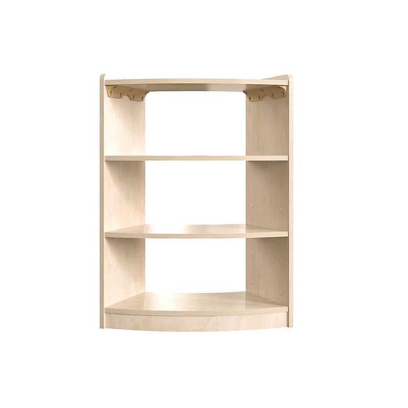 Flash Furniture Bright Beginnings 3-Section Open Corner Storage Unit, 31.5"H x 24"W x 11.75"D, Brown (MK-KE24077-GG) image 1