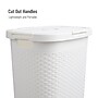 Mind Reader 15.8 Gallon Hamper with Lid, Plastic, White, 3/Pack (3PK60HAMP-WHT)~#|#~060BCAED-815C-4EE3-9C840124AC3B06AB_sc7