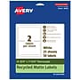 Avery EcoFriendly Rectangle Multipurpose Labels, 4-3/4" x 7-3/4", White, 50/Pack (94255)~#|#~060CCB6C-C797-47B0-B9936AD21976EE14_sc7