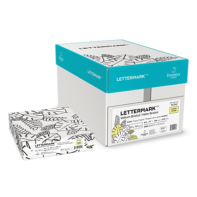 Lettermark Colors 8.5″ x 11″ Color Printer Paper, 67 lbs., Canary, 250 Sheets/Ream, 8/Reams (94342) Simolary simolary.com