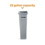 Coastwide Professional™ Slim Plastic Trash Can with no Lid, Gray, 23 Gal. (CW50717)~#|#~06126CEB-494E-4FE2-B677F7A76558C3FD_sc7