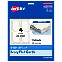 Avery Leaf Integrated Cards, Matte Ivory, 30/Pack (19479399039)~#|#~0612C991-5F44-4678-A7242006B574EB97_sc7