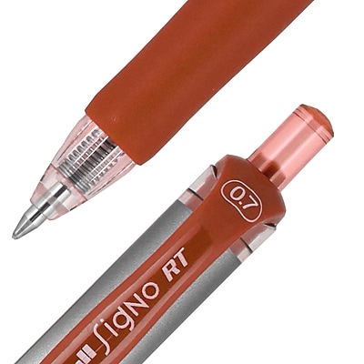 Uni-ball Signo UM120 Gel-Tintenroller – 0,7 Mm Mittlere Spitze, Rot, 3 Stück, Mit Super Ink Tinte