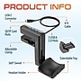 Delton HS7 Headset Stand with Under-Desk Holder and 3 USB-A Ports, Black (DHS3USB)~#|#~0626714E-0668-4B54-A2FB5152E7DB70B3_sc7