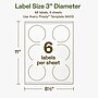 Avery Hemp Round Laser/Inkjet Multipurpose Labels, 3" Dia, Off-White (48/Pack)~#|#~062A8CA6-3649-4DA4-87A592ABABB3F95F_sc7
