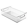 iDESIGN Medium Stackable Plastic Storage Bin, Clear, 2/Pack (03062W)~#|#~062FBBB1-01F9-4E24-91A6D905D80C9941_sc7
