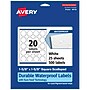 Avery Laser/Inkjet Decorative Edge Waterproof Multipurpose Labels, 1.625"  x 1.625", White, 500/Pack (94110)~#|#~0633F554-9A9B-4477-92F14A7B836CB6A5_sc7