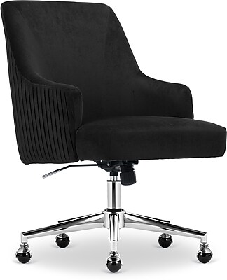 Serta Scarlett Ergonomic Velvet Swivel Computer and Desk Chair, Black (CCHR10011D) Simolary simolary.com