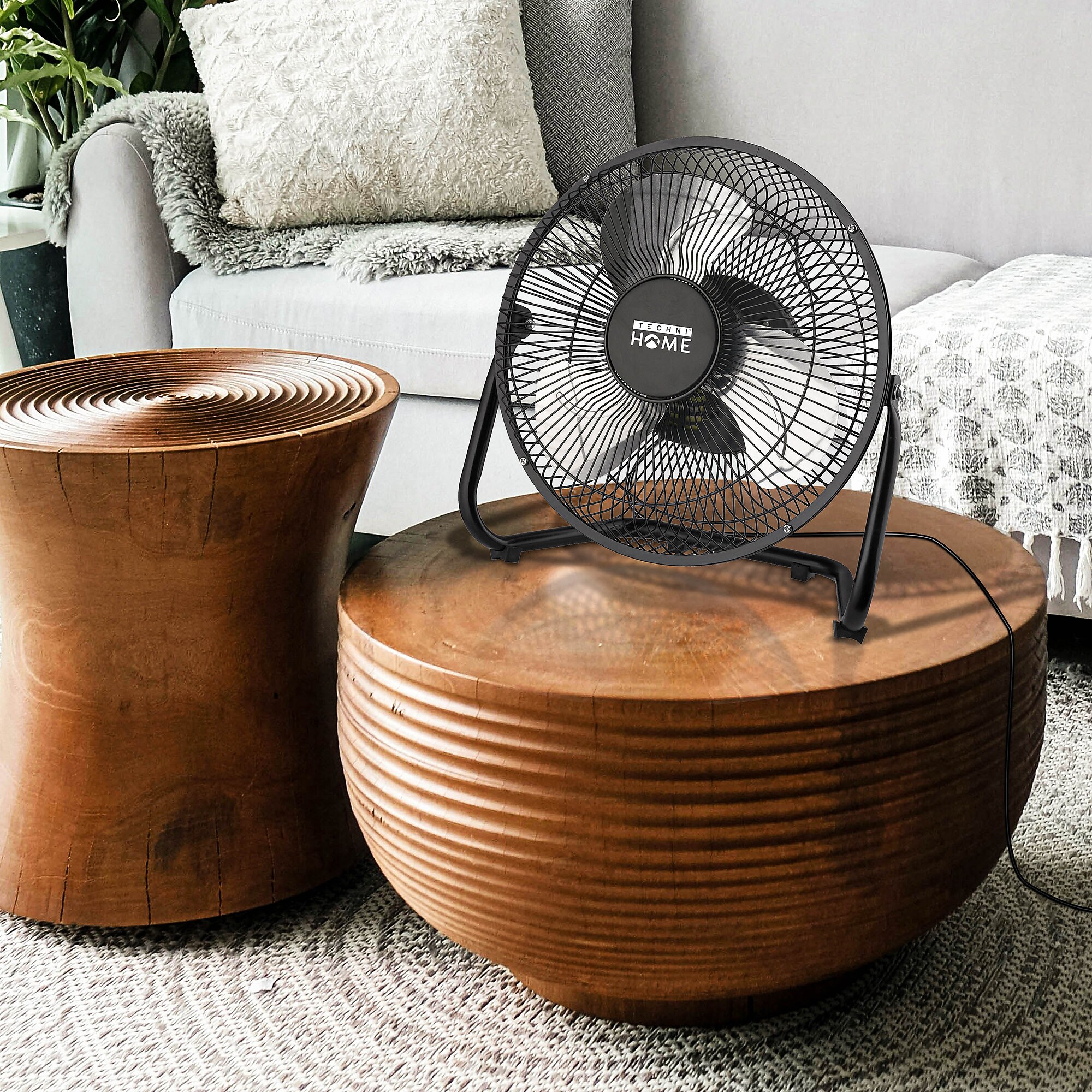Techni Home 9” Desk Fan, 2 Speed, Black (RTA-09HV-FAN) Sansujyuku sansujyuku.com