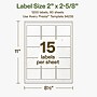 Avery Hemp Rectangle Laser/Inkjet Multipurpose Labels, 2" x 2-5/8", Off-White (1200/Box)~#|#~06424191-C411-4709-AB44D3E3367417CC_sc7