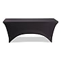 Iceberg 96"L x 30"W Stretch-Fabric Table Cover, Black (16531)~#|#~06452D58-C9C7-48EB-8794D755C080736B_sc7