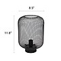 Creekwood Home Mesh Wire 11.8" LED Table Lamp, Black (CWT-1002-BK)~#|#~0646D65E-DC73-477E-ADCA24464B05D9A8_sc7