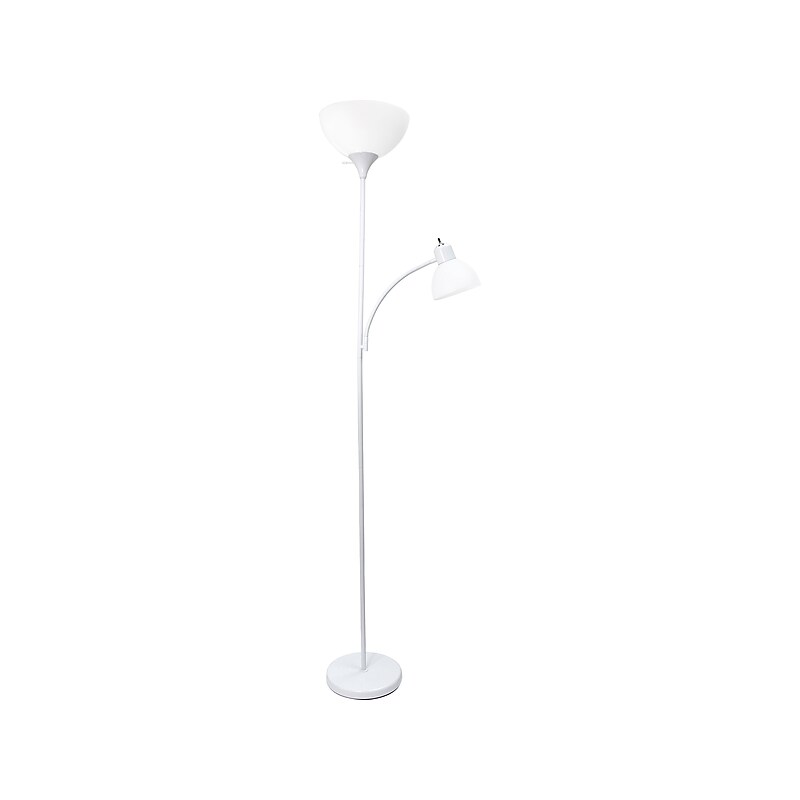 Creekwood Home Essentix 71.5" Metal Floor Lamp with Round Shades (CWF-3000-WH) image 1