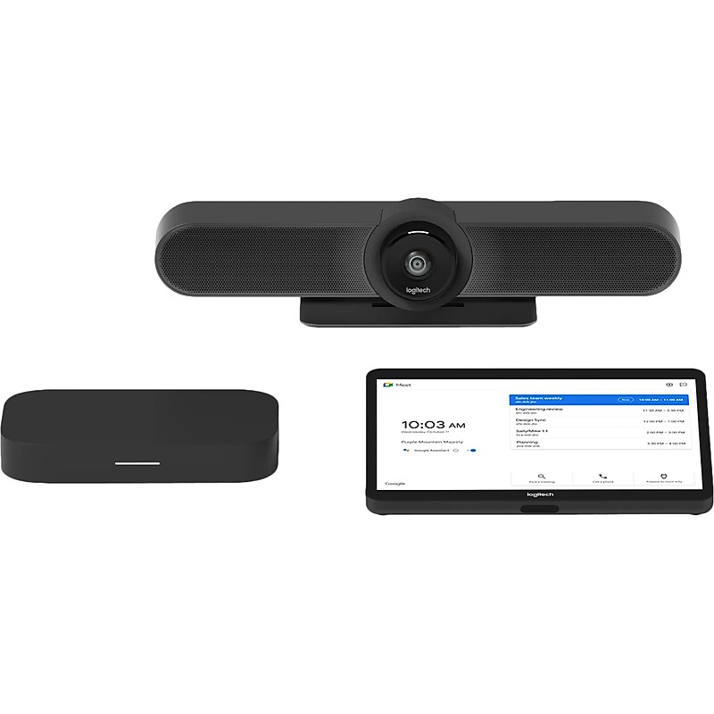 Logitech Small Room MeetUp Solution for Google Meet, Black (TAPMUPGGLCTL2) image 1
