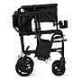 Medline Ultralight Transport Wheelchair, Fixed Desk Length, Black (MDS808200F3BK)~#|#~06535057-7507-458B-B6B807203F604F4C_sc7