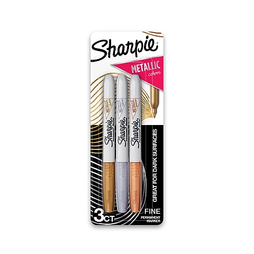 3 Sharpie Extra Fine Point METALLIC Paint Markers, Blue, Pink & Green,  Sealed