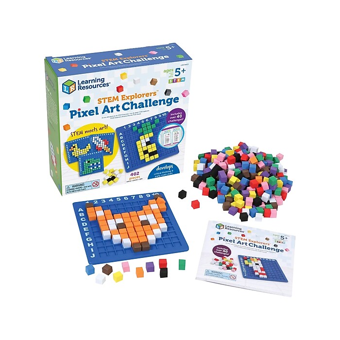 Learning Resources STEM Explorers Pixel Art Challenge Set (LER9463