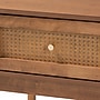 Baxton Studio Ramiel 18.7"W x 15.7"D Wooden Nightstand, Natural Brown/Gold (215-12425-HiT)~#|#~066BBFB4-72CE-4142-9557D2C56687A4F8_sc7