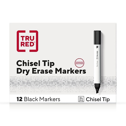 TRU RED™ Tank Dry Erase Markers, Chisel Tip, Assorted, 12/Pack  (TR54567/TR61441) - Yahoo Shopping