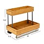 Household Essentials Glidez Steel and Bamboo Pull-Out/Slide-Out Storage Organizer, 2-Tier Design (HE1085)~#|#~066D8E2D-DB77-4C12-BF0DB1AECE67A0CA_sc7