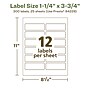 Avery EcoFriendly Laser/Inkjet Rectangle Multipurpose Labels, 1-1/4" x 3-3/4", White, 300/Pack (94228)~#|#~06710323-D0F7-4AA4-989B966DFB5F3E1B_sc7