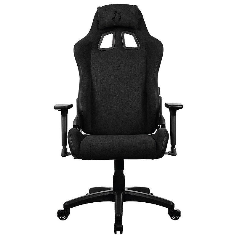 Arozzi Avanti Soft Fabric Ergonomic Racing Gaming Chair, Pure Black (AVANTI-SFB-PBK) image 1