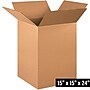 15" x 15" x 24" Shipping Boxes, 32 ECT, Brown, 20/Bundle (151524)~#|#~sp102932502_sc7