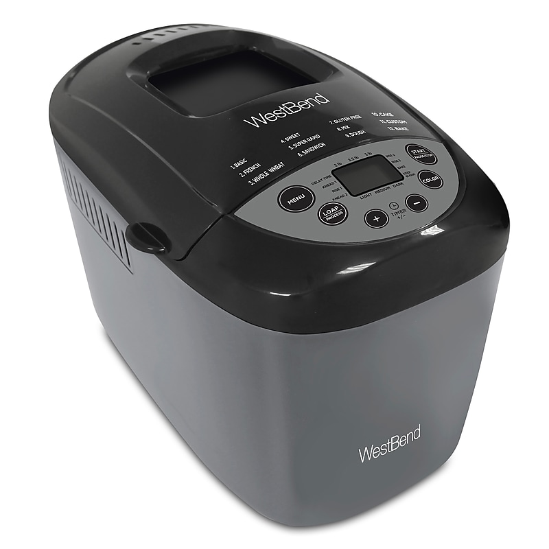 West Bend 2.5 Lbs. Breadmaker, Gray (47413) image 1