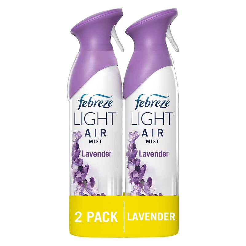 Febreze Air Mist Air Freshener Spray, Lavender LIGHT Scent, 8.1 oz., 2/Pack (4214/6578) image 1