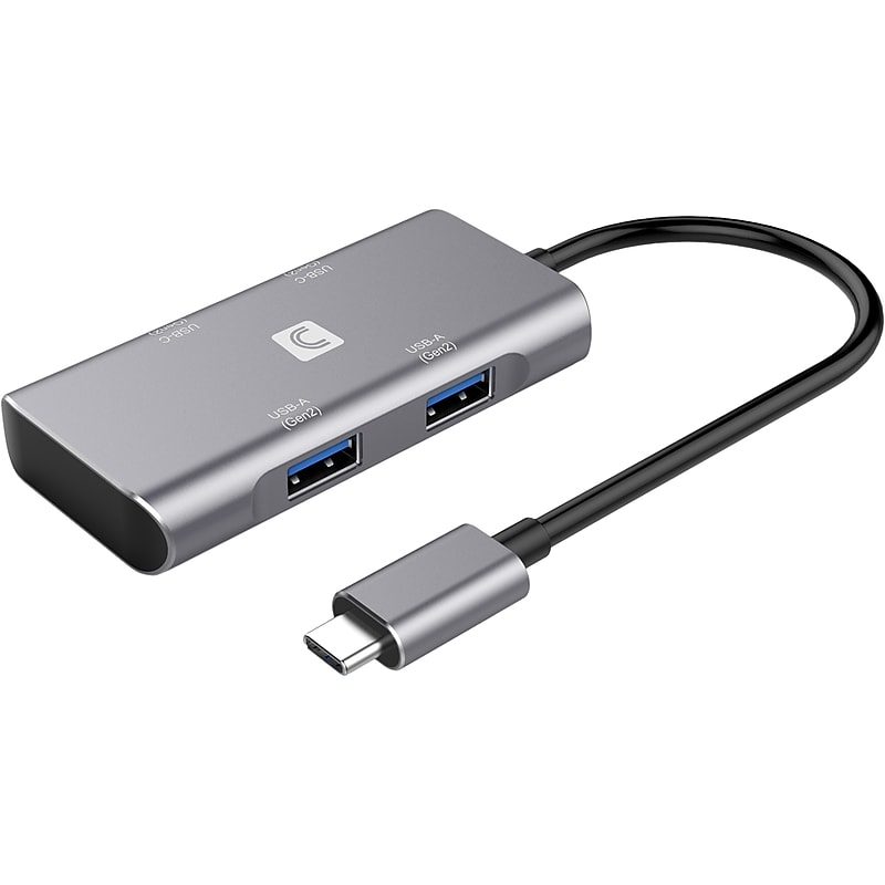 Comprehensive VersaHub 4-Port USB-C Hub, Metallic Gray (VHUB-USBC2A2C) image 1