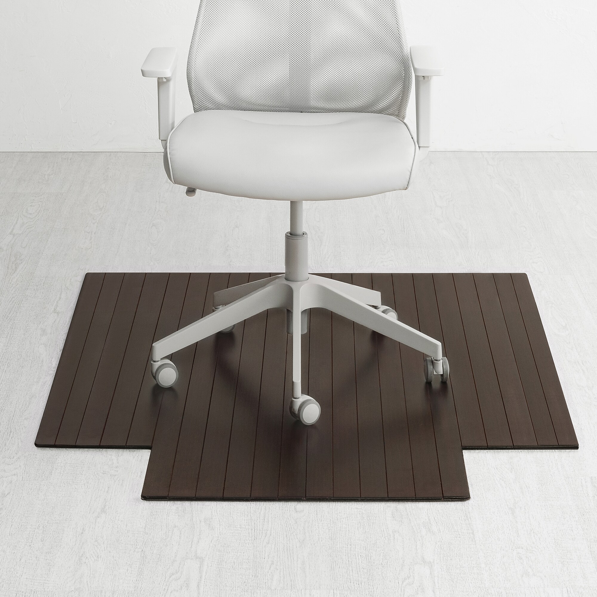 Anji Mountain Standard Bamboo Carpet & Hard Floor Chair Mat with Lip, 44″ x 52″, Java (AMB24083) Sansujyuku sansujyuku.com