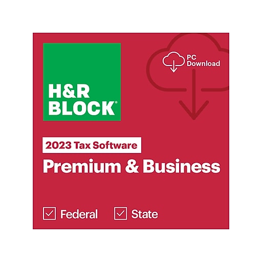 H&R Block Tax Software Premium & Business 2023 for 1 User, Windows