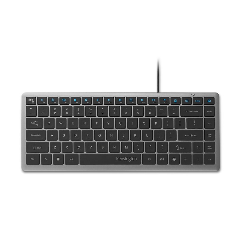 Kensington KB415 EQ Wired Compact Keyboard, Gray (K75411NA) image 1